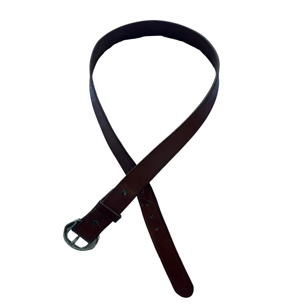 Andy langlois leather belt with brass XL